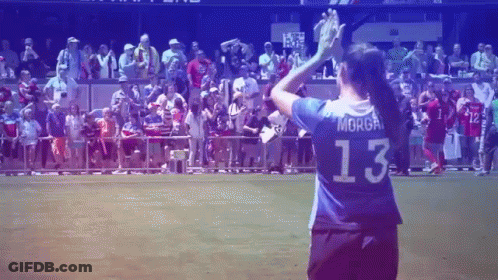 A Female Soccer Player Wearing A Number 13 Jersey GIF