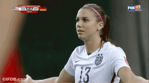 A Female Soccer Player Wearing A Number 13 Jersey GIF