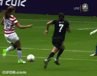 A Female Soccer Player Wearing A Number 7 Jersey GIF