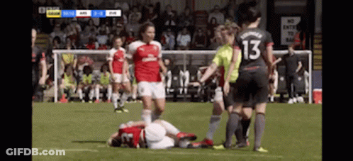 A Female Soccer Player With The Number 13 On Her Jersey GIF