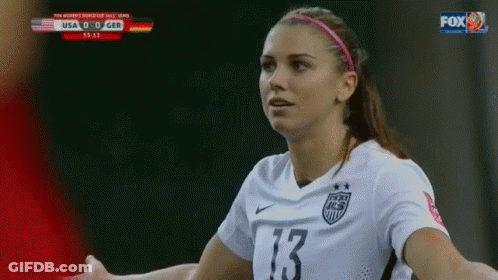 A Female Soccer Player With The Number 13 On Her Shirt GIF