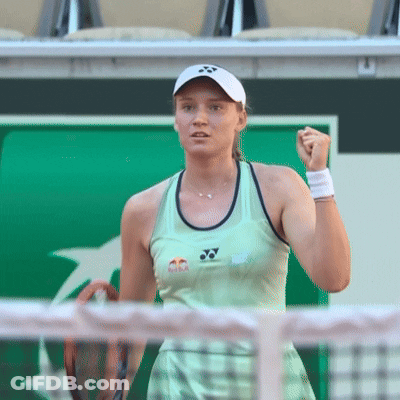 A Female Tennis Player Wearing A Yonex Tank Top GIF