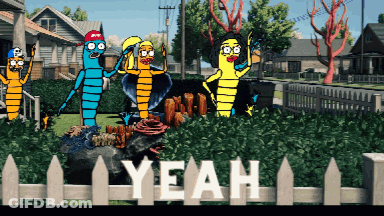 A Fence With The Word Yeah In White Letters GIF