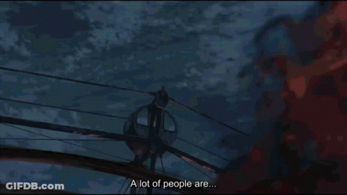 A Ferris Wheel With The Words A Lot Of People Are GIF