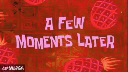 A Few Moments Later Is On A Red Background GIF