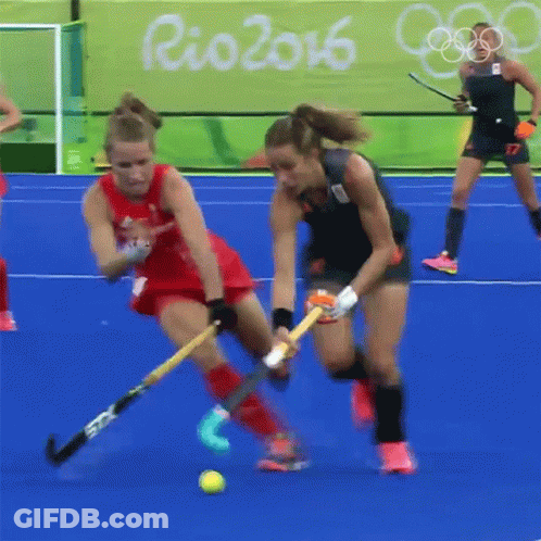 A Field Hockey Game Is Being Played At The Rio 2016 Games GIF