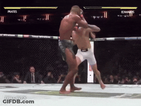 A Fight Between Prates And Edwards Is Being Shown GIF