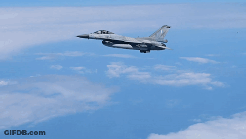 Fighter Jet Flying With Number 24 GIF
