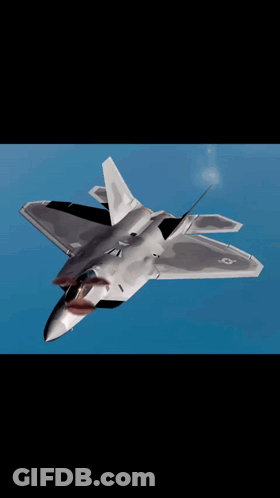 A Fighter Jet Is Flying Through A Blue Sky With The Words " I 'D Intercept Me " On The Bottom GIF