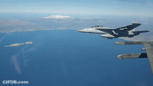 A Fighter Jet With The Number 97 On The Side GIF