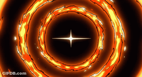 A Fire Circle With A Star In The Middle GIF