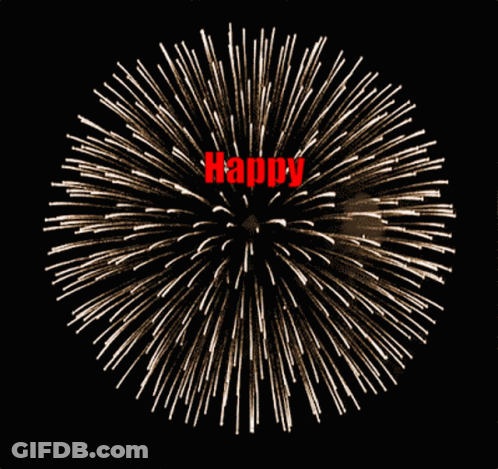 A Fireworks Display With The Words Happy New Year 2020 GIF
