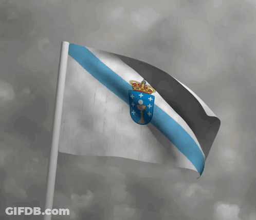 A Flag With A Coat Of Arms On It GIF
