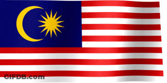 A Flag With A Crescent Moon And A Star On It GIF