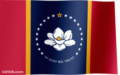 A Flag With A Flower And The Words In God We Trust On It GIF