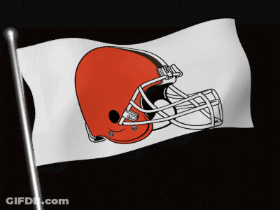 A Flag With A Football Helmet On It GIF