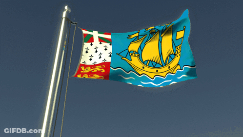A Flag With A Sailboat On It Is Flying In The Wind GIF
