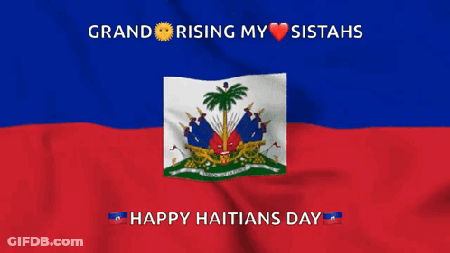 A Flag With The Words Grand Rising My Sistahs On It GIF