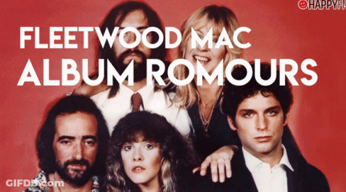 A Fleetwood Mac Album Romours Poster With A Group Of People GIF