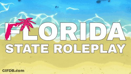 A Florida State Roleplay Logo With A Palm Tree GIF