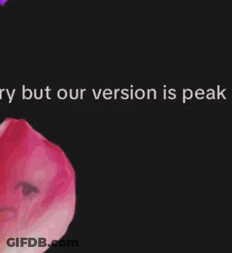 A Flower With A Woman 'S Face On It And The Words Reply And Peak Behind It GIF