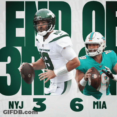 A Flyer For The Ny Jets And Miami Dolphins GIF