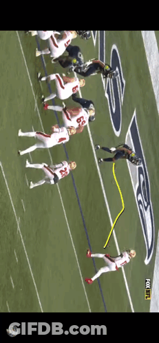 A Football Game Being Played On Fox NFL GIF