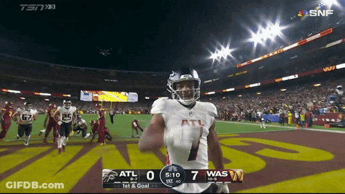 A Football Game Between Atl And Was Is Being Shown On Snf GIF