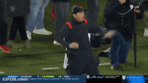 A Football Game Between Colorado And California Is Being Broadcast Live GIF