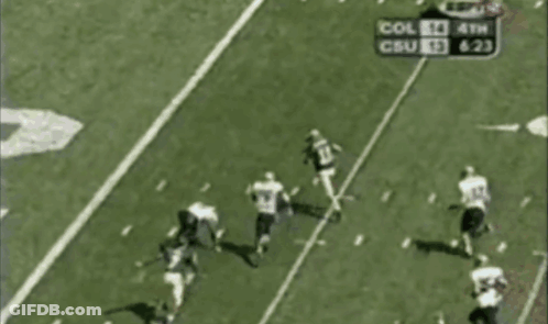 A Football Game Between Colts And Csu Is Being Shown On Tv GIF