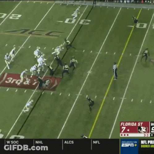 A Football Game Between Florida State And Acc GIF