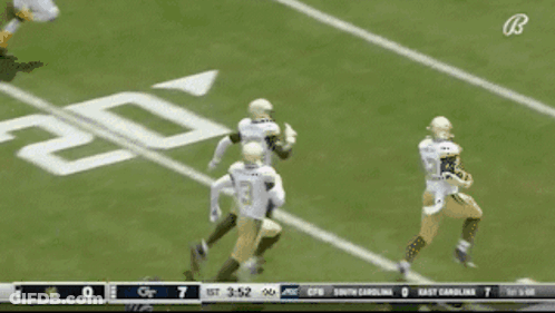 A Football Game Between Georgia Tech And Boston GIF