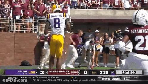 A Football Game Between Lsu And Mississippi St. GIF