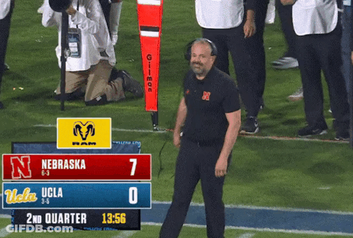 A Football Game Between Nebraska And Ucla Is Being Played GIF