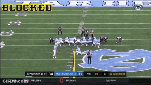 A Football Game Between North Carolina And Appalachian St GIF