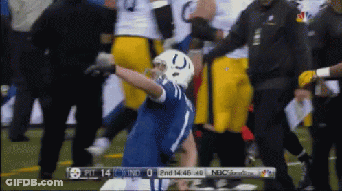 A Football Game Between Pittsburgh Steelers And Indiana Colts GIF