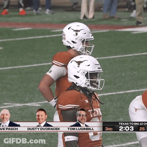 A Football Game Between Texas And Big 12 Is Being Played GIF