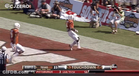 A Football Game Between Texas And Pittsburgh GIF