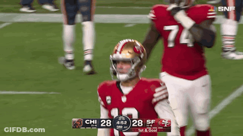A Football Game Between The 49Ers And The Bears Is Underway GIF