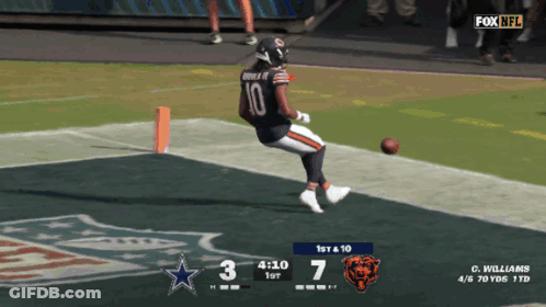 A Football Game Between The Bears And The Cowboys On Fox Nfl GIF