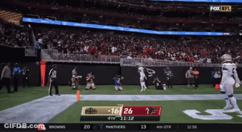 A Football Game Between The Browns And Panthers GIF