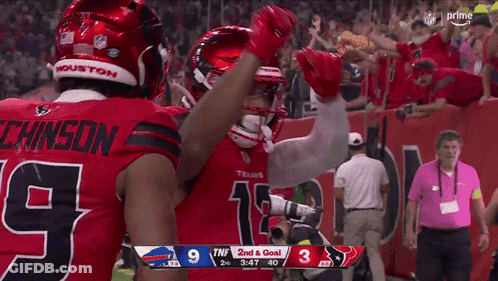A Football Game Between The Buffalo Bills And The Houston Texans Is Underway GIF
