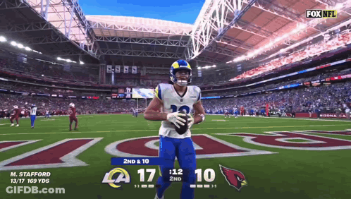 A Football Game Between The Rams And The Cardinals On Fox Nfl GIF