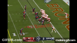 A Football Game Between The San Francisco 49Ers And The Den Browns GIF