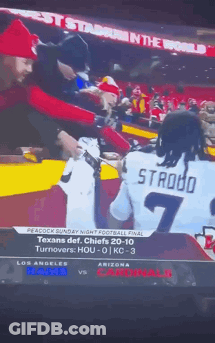 A Football Game Between The Texans And Cardinals GIF