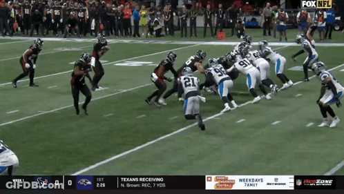 A Football Game Between The Texans And The Ravens On Fox Nfl GIF
