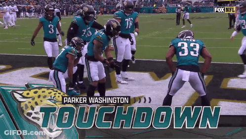 A Football Game Between The Washington Jaguars And The New York Jets GIF