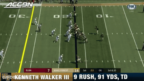 A Football Game Between Wake Forest And Elon Is Being Played GIF