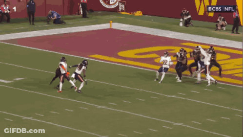 A Football Game Is Being Broadcast On Cbs And NFL GIF