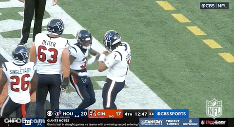 A Football Game Is Being Broadcast On Cbs GIF